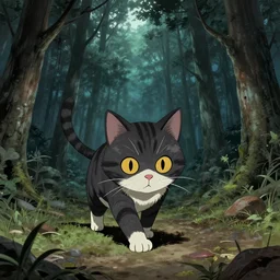 a cat taking over the world, in the style of junji ito