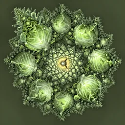 an intricate assymetric mandelbrot fractal of john oliver and cabbages mandelbrot
