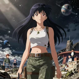 Karala Ajiba from Space Runway Ideon, anime fanart, art by Ross Tran, Masamune Shirow, Ilya Kuvshinov, trending on pixiv,