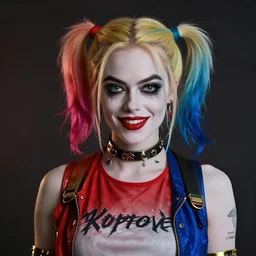 dnd portrait of emma stone as harley quinn, hyper detailed, digital art, trending in artstation, cinematic lighting, studio quality, smooth render, unreal engine 5 rendered, octane rendered, art style by klimt and nixeu and ian sprigger and wlop and krenz cushart.