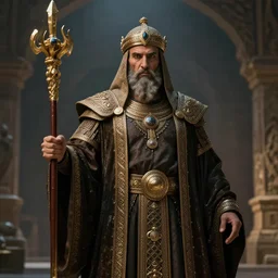 turkic god of underworld, erlik, cinematic lighting, quality render 8 k, detailed