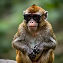 stock footage, monkey with sunglass