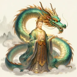 bodhisattva dragon, very very very very very very beautiful, featured on artstation, digital art