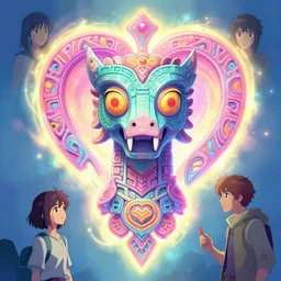 totem animal totem aztek greeble tribal style ornate fantasy heartstone ankama gta5 cover style, by Jesper Ejsing, by RHADS, Makoto Shinkai and Lois van baarle, ilya kuvshinov, rossdraws totem color pastel vibrant radiating a glowing aura.