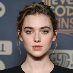 a masterpiece portrait photo of a beautiful young woman who looks like a imogen poots, symmetrical face, random background scene
