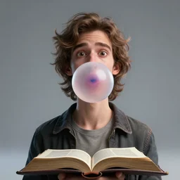 anthropomorphic portrait of michael bible as a!!!!! popped bubblegum bubble!!!!, hyper detailed, digital art, trending in artstation, cinematic lighting, studio quality, smooth render, unreal engine 5 rendered, octane rendered, art style by klimt and nixeu and ian sprigger and wlop, pixar,