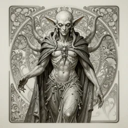 Cthulhu, fantasy, intricate, elegant, highly detailed, digital painting, 4k, HDR, concept art, smooth, sharp focus, illustration, art by alphonse mucha,artgerm, H R Giger