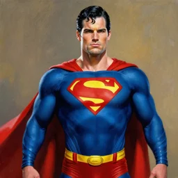 michael j fox as superman, painted by alex ross