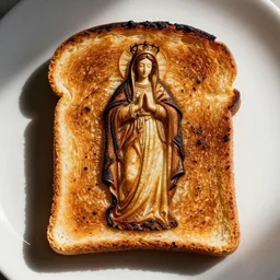 virgin mary shape burnt toast