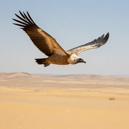 a vulture flying over an empty desert, artstation, cgsociety