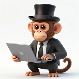 a realistic monkey wearing a top hat in a business suit negotiating the price of bananas from a street vendor stall run by a camel