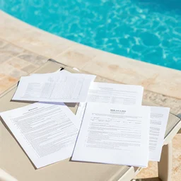 nuclear codes on documents scattered on deck chair next to pool at mar a lago, news photo, ap