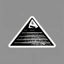black on white vector logo of Egyptian pyramid, minimal, simple