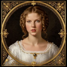 taylor swift as princess leia, elegant portrait by sandro botticelli, detailed, symmetrical, intricate