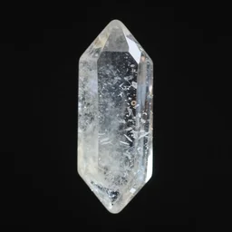 a translucent ethereal crystal hanging in the air, black background, vfx, subtle, high detail, airbrush, chromatic abrasion