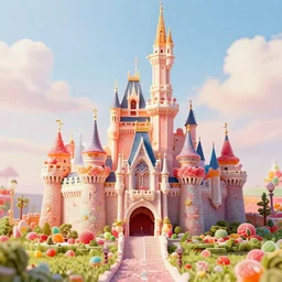 castle made out of candy detailed scenery artwork, candy scenery artwork, fourth dimension, artstation!! pixiv!!