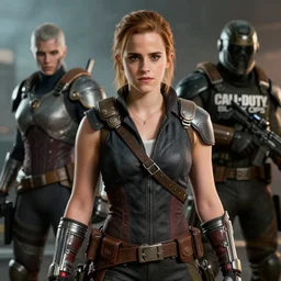 emma watson in gears of war, destiny 2, call of duty black ops, warframe, highly detailed, extremely high quality, hd, 4 k, 8 k, professional photographer, 4 0 mp, lifelike, top - rated, award winning, realistic, detailed lighting, detailed shadows, sharp, no blur, edited, corrected, trending