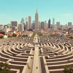 a city in labyrinth,Wes Anderson, Chris Ware