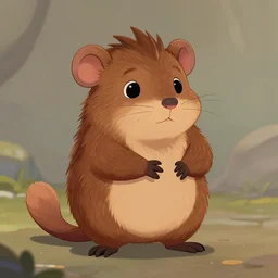 character design of cute mole, cartoon style ， by movie fantastic beasts and where to find them