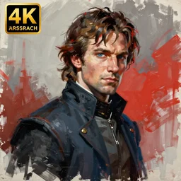 Cinematic, ultradetailed painting of Kaladin from Stormlight Archive by Ross Tran, trending on ArtStation, 4k, masterpiece, bold, epic, composition