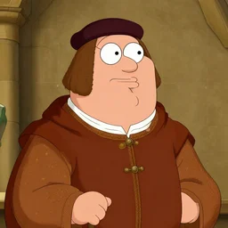 old renaissance style portrait of Peter Griffin from family guy