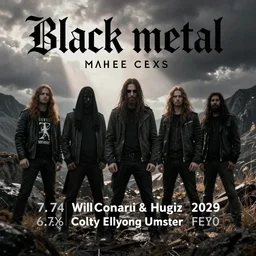 black metal band flyer, d. i. y.