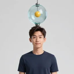 sims character in real life with a plumbob above their head, portrait, photorealistic, 4 k, studio lighting