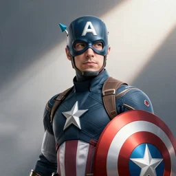 avatar aang as captain America, blue arrow on head
