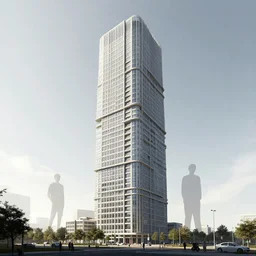concept art of brutalism skyscraper, by le corbusier, beeple and simon stalenhag, cryengine