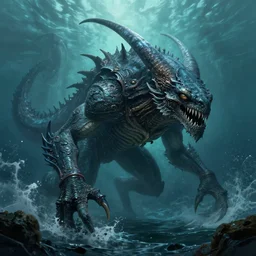 An invisible Kraken in the middle of the sea, fantasy art, in the style of Dan Mumford, illustration, epic, fantasy, intricate, hyper detailed, artstation, concept art, smooth, sharp focus, ray tracing