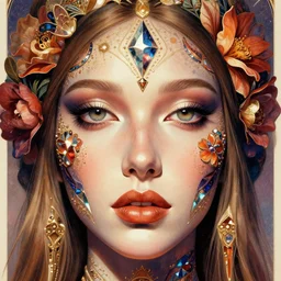 close up sci - fi hippie poster art simon stalenhag floral, cosmic diamond skin, elegant, highly detailed, centered, digital painting, concept art, smooth, sharp focus, illustration, artgerm, tomasz alen kopera, peter mohrbacher, donato giancola, joseph christian leyendecker, wlop, frank frazetta