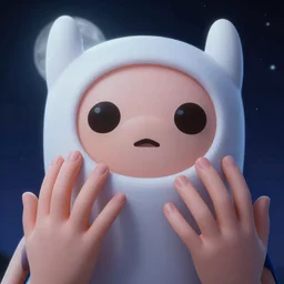 epic masterpiece adventure time,  hyperrealistic, octane render, cinematic, night, moon, beautiful face and flawless skin, perfect hands, 5 fingers,  by Edgar Maxence and Ross Tran and Michael Whelan, Lorenzo Sperlonga Legends of Runeterra