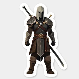 vector art illustration of skyrim, sticker, art, digital art, clip art, 2 d