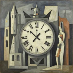 clock city, venetia, fantasy. precisionism, cubism, muted colors by elsie driggs, peter blume, charles demuth, alexi zaitsev
