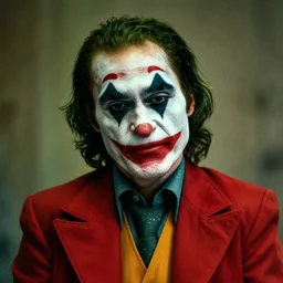 a still photography of marine lepen as the joker, cinematic light, portrait