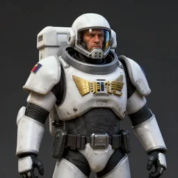 portrait of space marine sergeant, realistic, artstation