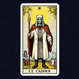 Tarot card illustration of the cursed doctor trending on artstation
