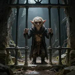 goblin in a jail, fantasy style art