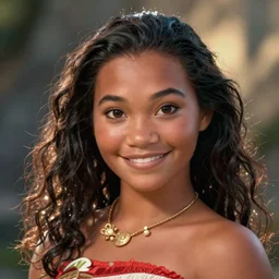 photorealistic photograph portrait of moana from disney
