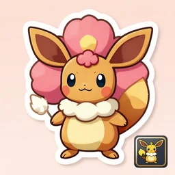 cute miss mascot ceriflor ceriflor cherrim pokemon sticker art, cronobreaker, beeple game icon