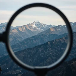 a kaleidoscope of a mountain range