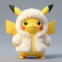 A cute pokemon wearing a puffy coat by James Rosenquist