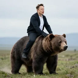 elon musk riding a bear