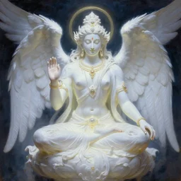 glowing hindu white angel dmt deity, art nouveau, tim hildebrandt, wayne barlowe, bruce pennington, donato giancola, trending on artstation, cinematic composition, beautiful lighting, hyper detailed, 8 k, oil on canvas