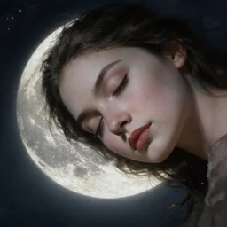 sleepy moon face