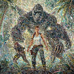 epic composition, Tomb Raider, tropical Island, Kong: Skull Island (2017), Lost series, Action, from jurassic World (2015), from pacific rim (2013) from King kong (2005), farcry, cryengine, cgsociety, ArtStation, by drew struzan, by James gurney