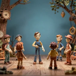 stopmotion aardman animation scene from twrp Starlight Brigade, 8k, hd, high resolution