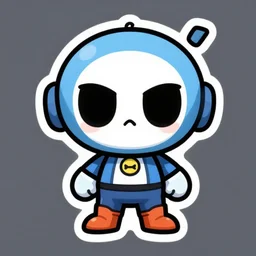 cute miss mascot skela © nox skela © nox duskull super hero sticker art, cronobreaker, beeple game icon