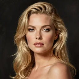 Portrait of a beautiful, blonde woman, by Simon Cowell