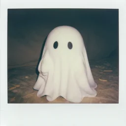 huggable, fun, blanket ghost, warped polaroid, super cute and smol - n 9